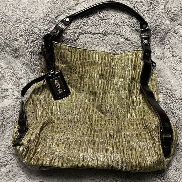 Gator print (100% PVC, no gators injured) shoulder bag - Picture 1 of 8